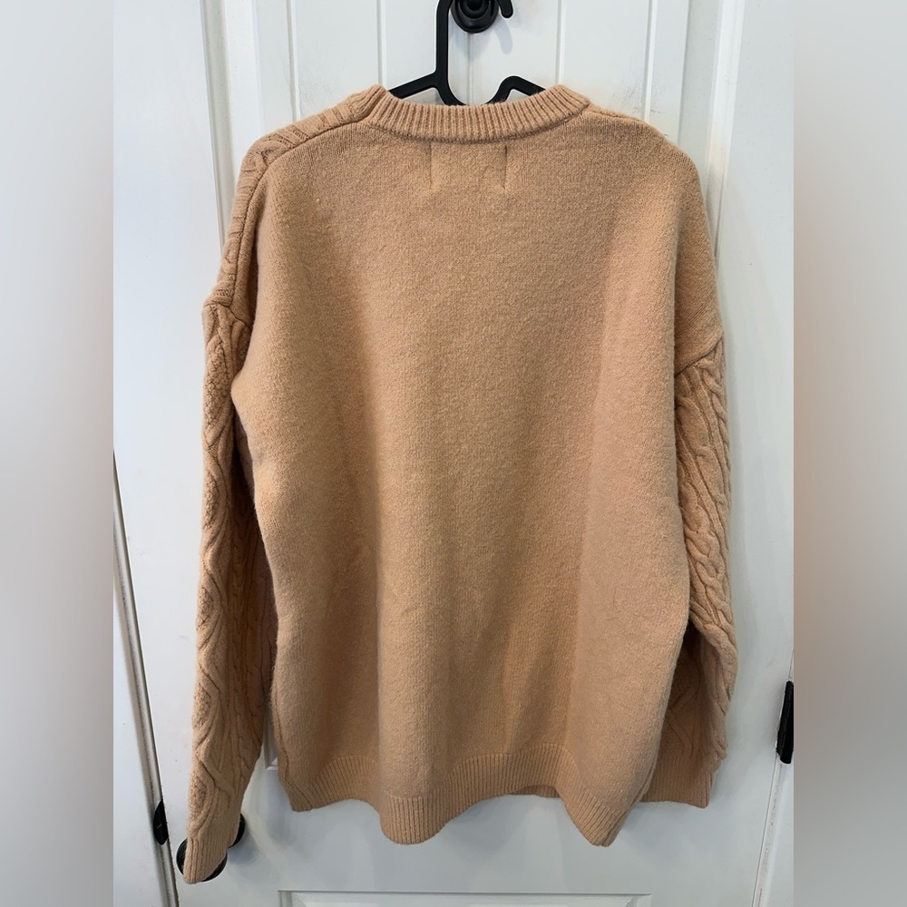 Aelfric Eden Cable Knit Sweater Camel Color Size Medium - Picture 5 of 6